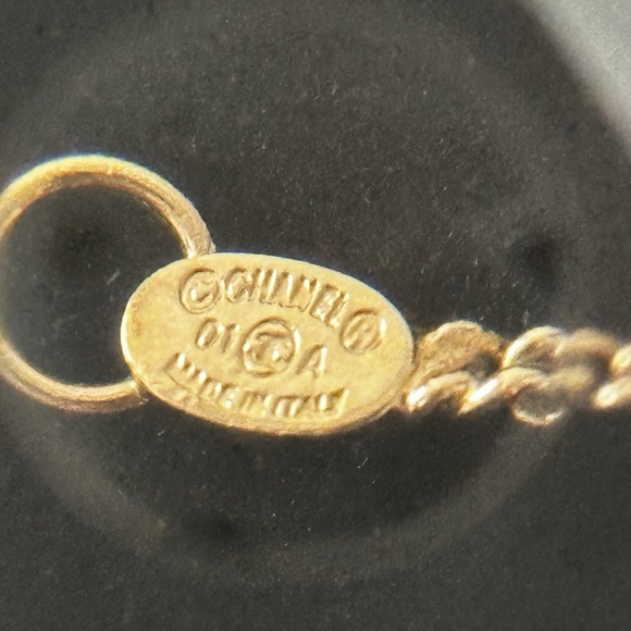 Chanel 01A COCO Gold Coloured Chain Necklace with Black Rhinestones - Picture 11 of 13